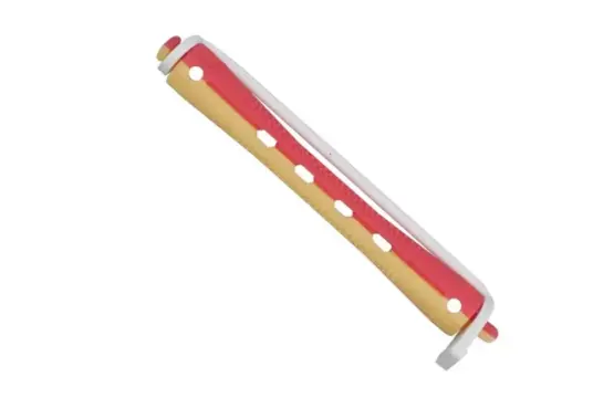 Eurostil Bigudi Plástico Largo Rojo Amarillo 12Ud